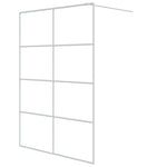 Walk-in Shower Wall White 140x195 cm Clear ESG Glass 152144