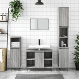 3 Piece Bathroom Furniture Set Grey Sonoma Engineered Wood 3190305