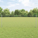 Embedded Fence Post 22 pcs Silver 120 cm Powder-Coated Steel 3335952