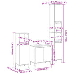 ZNTS 3 Piece Bathroom Furniture Set Sonoma Oak Engineered Wood 3282655