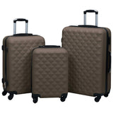 Hardcase Trolley Set 3 pcs Brown ABS 92418