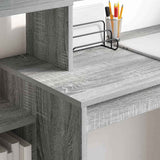 Desk with Shelf Grey Sonoma 100 x 40 x 90 cm Engineered Wood 869319