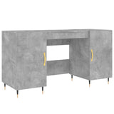 Desk Concrete Grey 140x50x75 cm Engineered Wood 829528