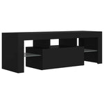 TV Cabinet with LED Lights Black 120x35x40 cm 804347
