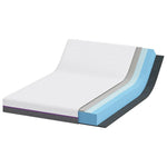 Mattress White and Grey 140 x 200 cm Memory Foam 4106330