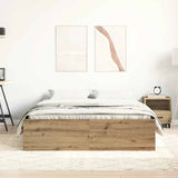 Bed Frame without Mattress Artisan Oak 120x200cm Engineered Wood 3328835