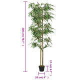 Artificial Bamboo Tree 1520 Leaves 200 cm Green 358979