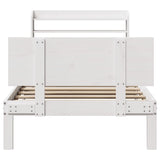 Bed Frame with Headboard without Mattress White 100x200 cm 3306824