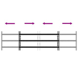 Security Grille for Windows with 3 Crossbars 3 pcs 93-174 cm 42031287