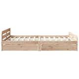 Bed frame without Mattress 150x200 cm King Size Solid Wood Pine 3309035