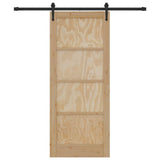 Sliding Door ORKDAL Brown 83 x 202 cm Solid Pine Wood 3333672