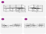 Outdoor Sofa Set 6 pcs White 59 x 59 x 37 cm Solid Acacia Wood 3387258