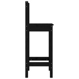 Bar Chairs 2 pcs Black 40x41.5x112 cm Solid Wood Pine 822146