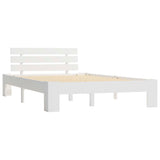 Bed Frame without Mattress White Solid Pine Wood 120x200 cm 283156
