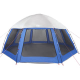 ZNTS Pool Tent with Removable Fly & Mesh Walls Azure Blue 510x510 cm 4100634