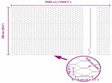 Hexagon Fence Grey 1 x 50 m PVC 42005572