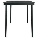 Garden Dining Set Grey and black 3099409