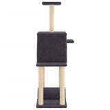Cat Tree with Sisal Scratching Posts Dark Grey 122 cm 172090