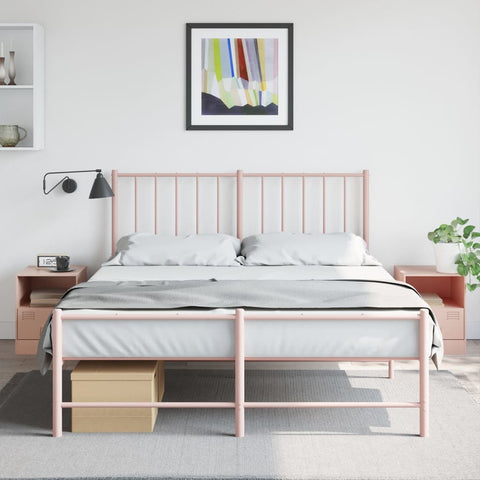 ZNTS Bedside Cabinets 2pcs Pink 34.5x39x44 cm Steel 841754