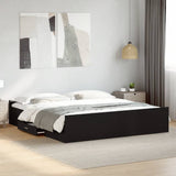 Bed Frame with Drawers without Mattress Black 200x200 cm 3280266