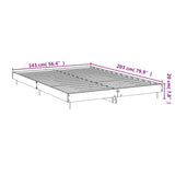 Bed Frame without Mattress High Gloss White 140x200 cm 832143