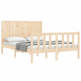 Bed Frame without Mattress Double Solid Wood Pine 3192596