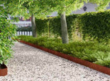 Lawn Edging 10 pcs 100 x 20 cm Steel Rusty 8008598