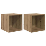 Wall Cabinet 2 pcs Artisan Oak 37 x 37 x 37 cm Engineered Wood 875075