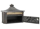 Wall Mounted Mailbox Bronze 40.5 x 16 x 45 cm Cast Aluminum 42023503