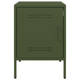 Bedside Cabinets 2 pcs Olive Green 36x39x50.5 cm Steel 842919