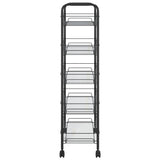 5-Tier Kitchen Trolley Black 46x26x105 cm Iron 336328