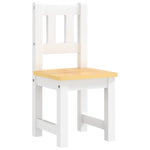 4 Piece Children Table and Chair Set White and Beige MDF 10412
