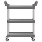 ZNTS 3-Tier Trolley Grey 81x41x92 cm Aluminium 30321