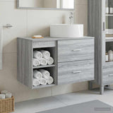 Bathroom Furniture Set 2 pcs Grey Sonoma Engineered Wood 3403933