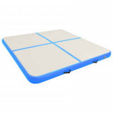 Inflatable Gymnastics Mat with Pump 200x200x15 cm PVC Blue 92698