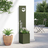 Garden Privacy Screen Olive green 32 x 150 cm Cold-rolled steel 876402