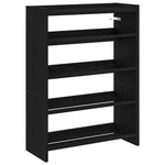 ZNTS Shoe Rack Black 60x25x81 cm Engineered Wood 859879