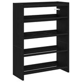 ZNTS Shoe Rack Black 60x25x81 cm Engineered Wood 859879