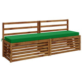 2-Piece Bench Cushions SOEST 2 pcs 100% Polyester Green 949991