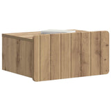 Wall-Mounted Bedside Cabinet 2 pcs Artisan Oak Engineered Wood 898294