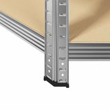 Corner Shelf with Shelf Silver 90 x 90 x 198 cm Engineered Wood 42002772