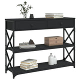 Console Table Black 100x28x75 cm Engineered Wood 834190