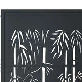 Garden Gate Anthracite 100x100 cm Steel Bamboo Design 153179