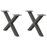 Coffee Table Legs X-Shaped 2 pcs Anthracite 50x cm Steel 4012878
