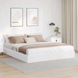 Storage Bed with Mattress Pure White 160 x 200 cm Faux leather 3369954