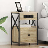 Bedside Cabinet Sonoma Oak 40 x 31 x 60 cm Engineered Wood 859492
