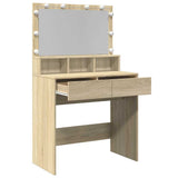 Dressing Table with LED Sonoma Oak 80x41x134.5 cm 848187