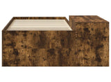 Kids'High Bed Frame with Desk Smoked Oak 75 x 190 cm 3422687