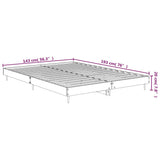 Bed Frame without Mattress White 140x190 cm Engineered Wood 832277