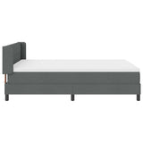 Box Spring Bed with Cushion Dark Grey 190 x 140 cm Fabric 3341098